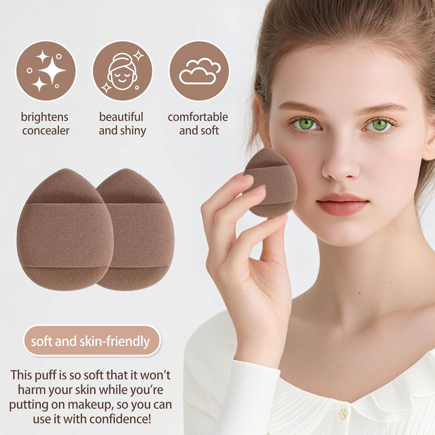 56-Piece Makeup Brush Set – Chocolate Full Face Kit with Beauty Sponge