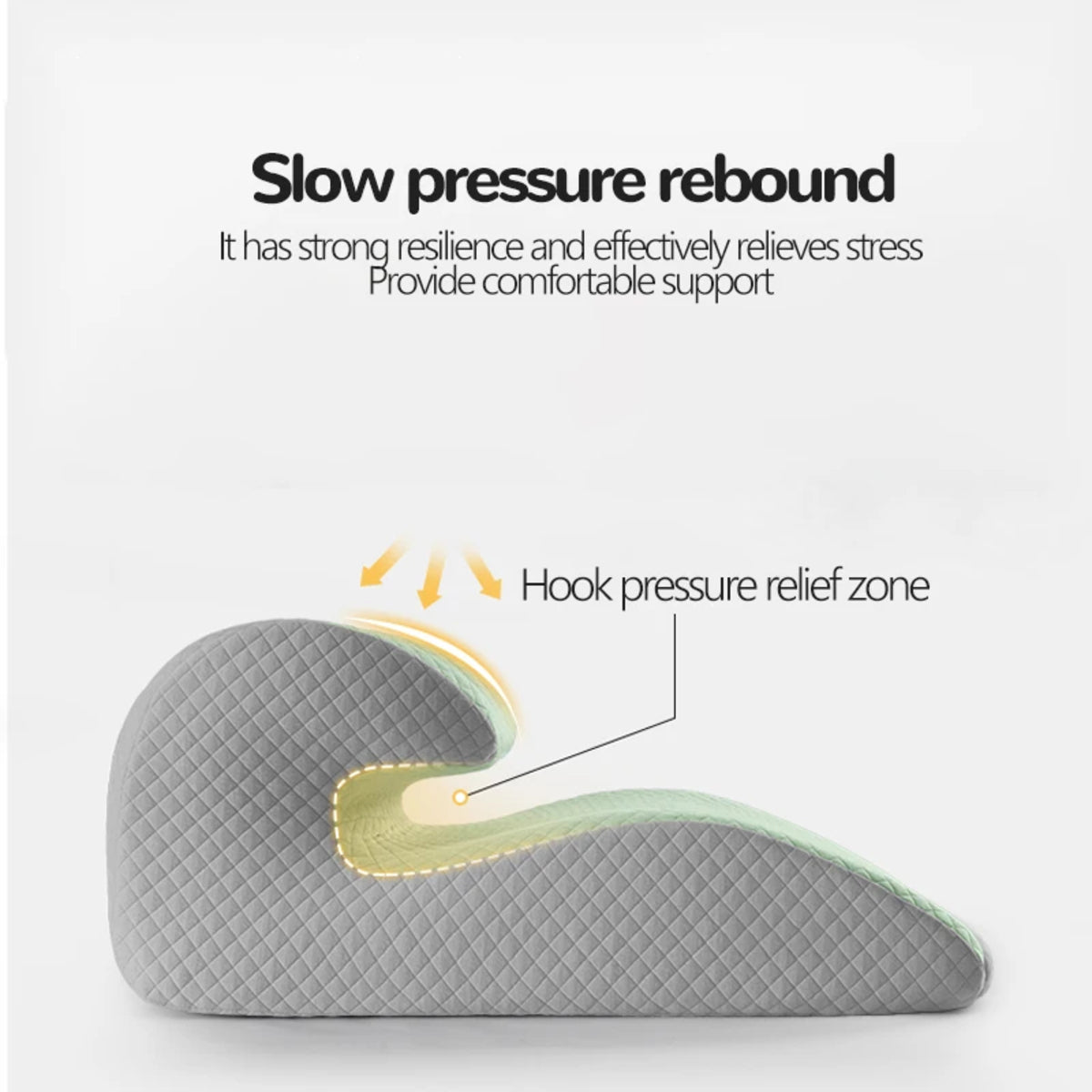 Memory Foam Bed Wedge Pillow – Back And Leg Support Cushion for Sleep Relief
