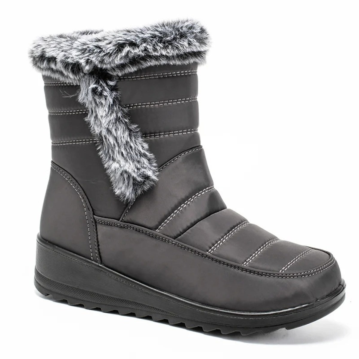 Women’s Warm Winter Fur Lined Low Heel Snow Boots
