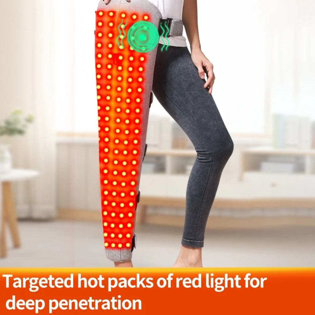 Heated Leg Warmer – Red Light Knee and Calf Therapy Pad for Pain Relief