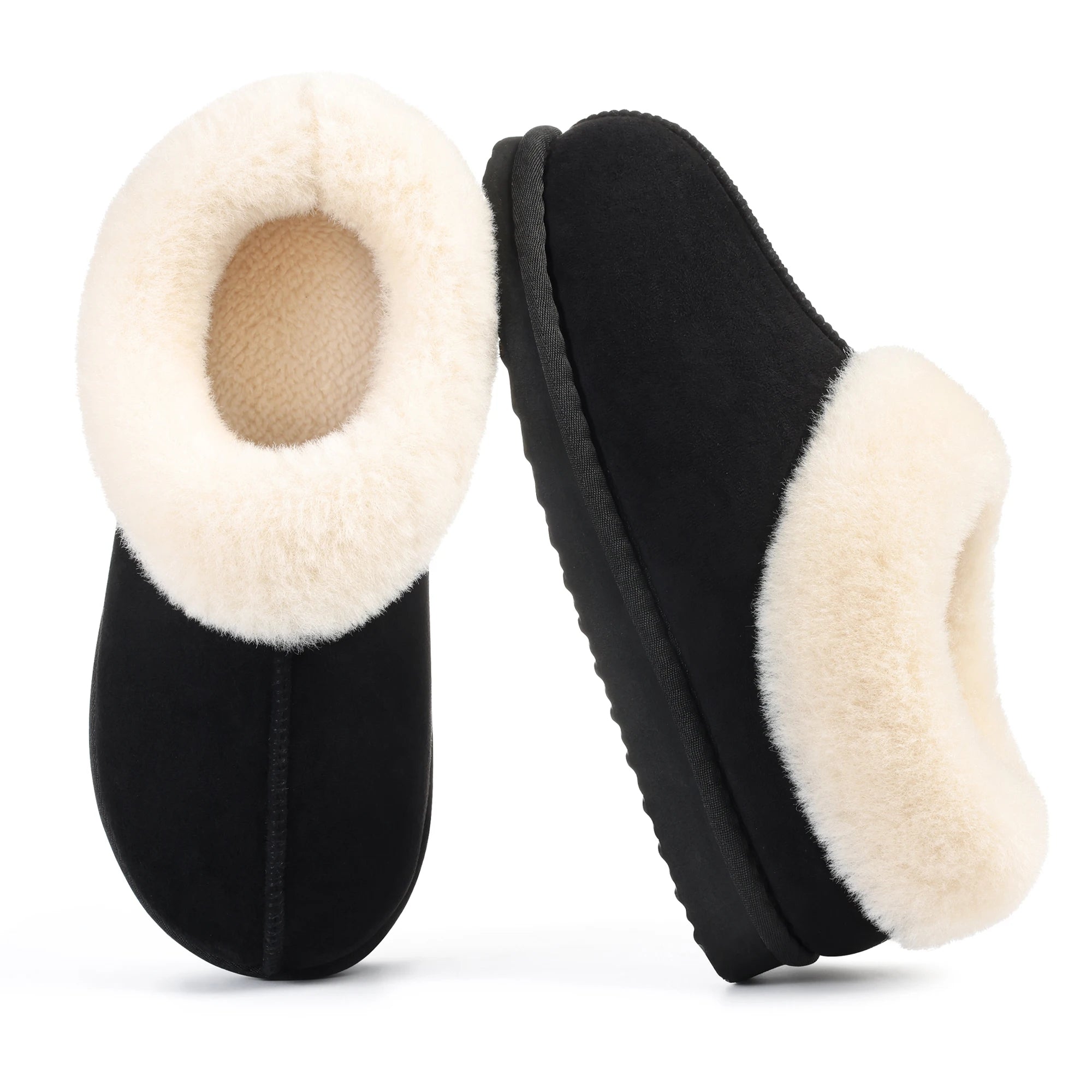 Fuzzy Winter Slippers – Plush Fur Slides for Indoor & Outdoor