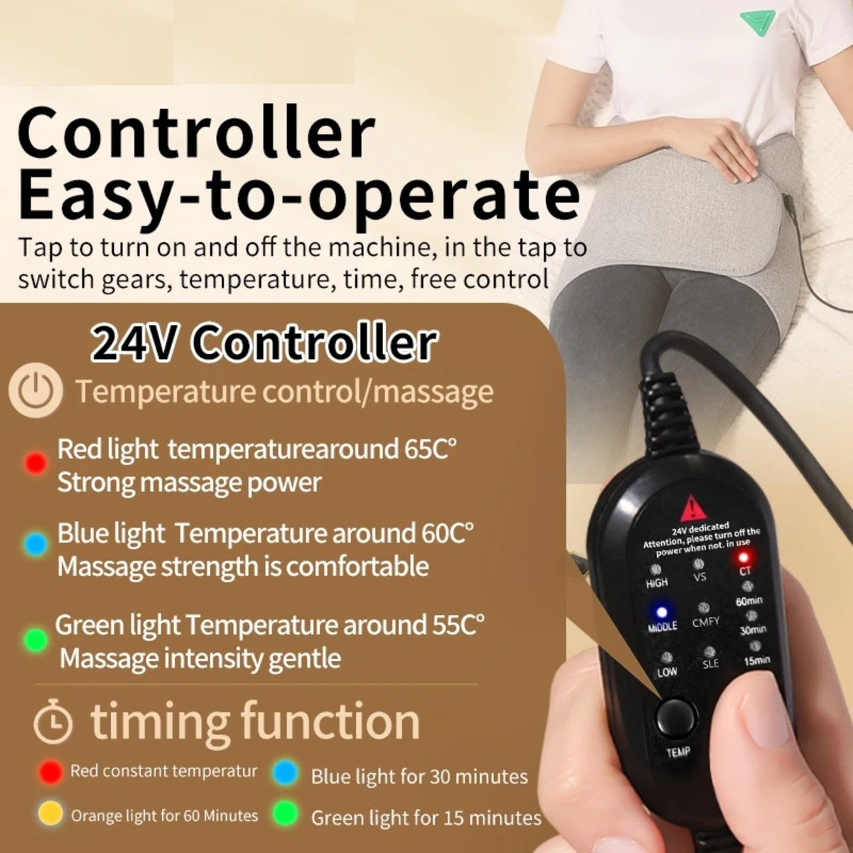 Heating Belt – Red Light Vibration Back Massager