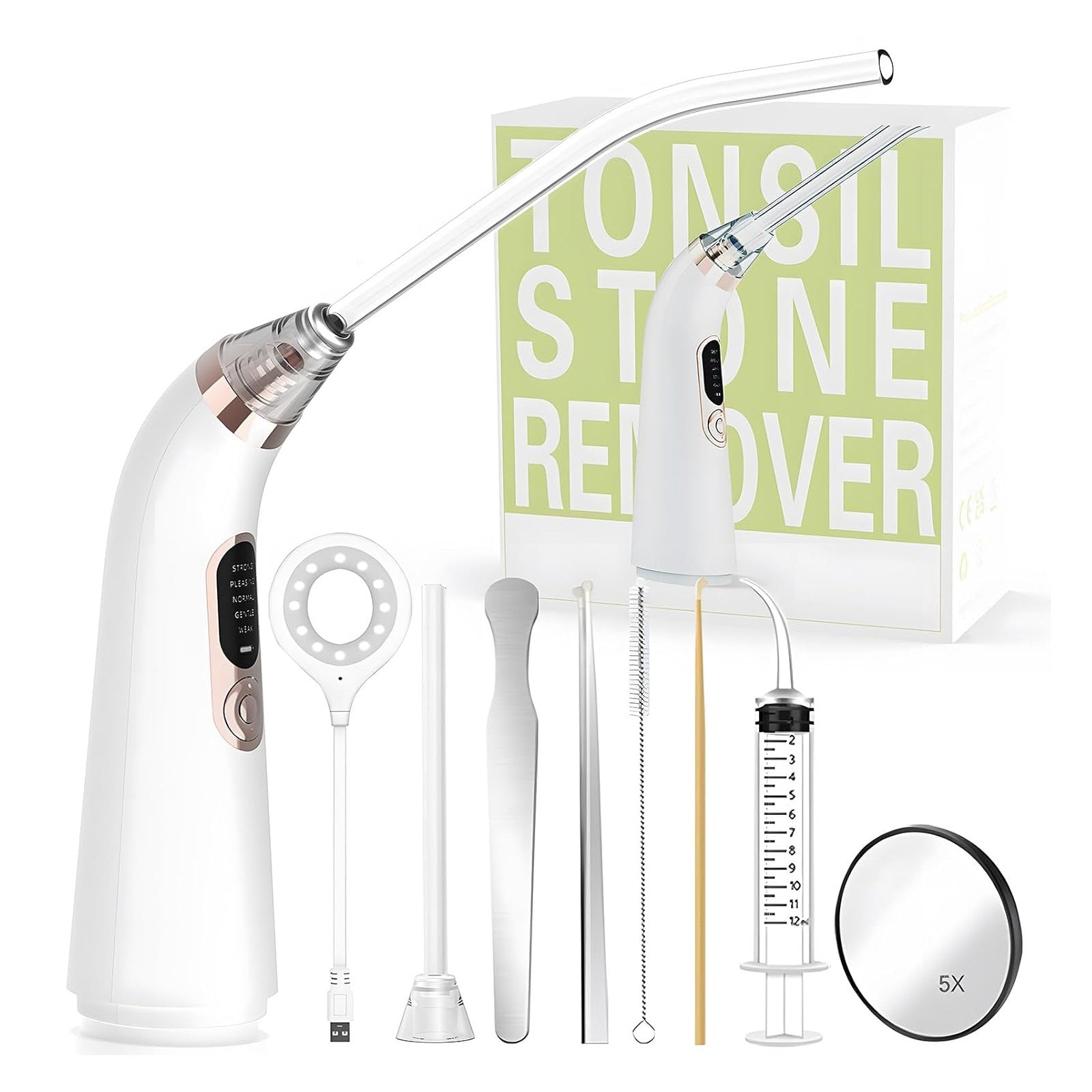 Tonsil Stone Removal Kit – 10-in-1 Mouth Vacuum with 5 Suction Modes