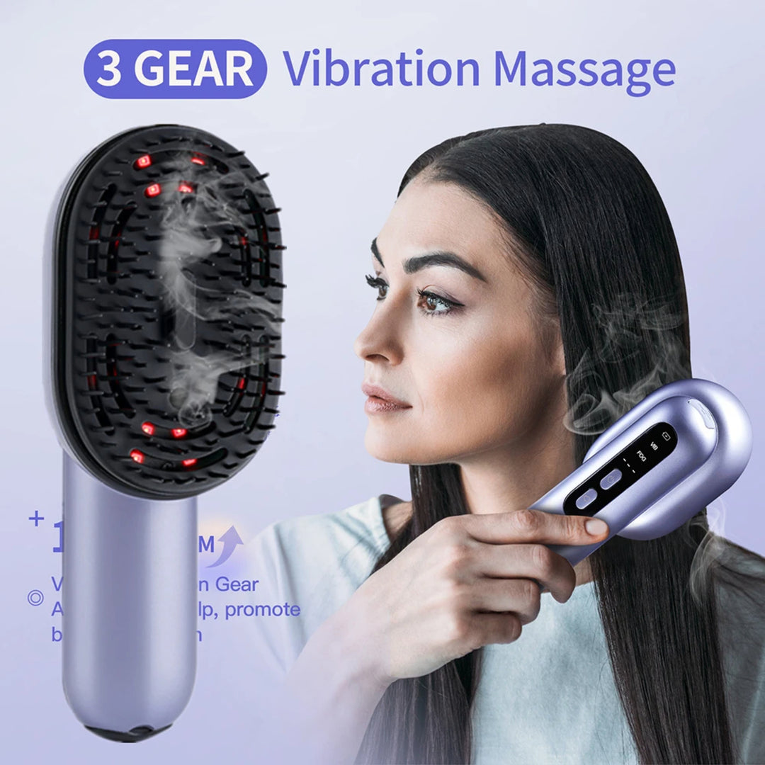 Hair Care Spray Massage Comb – Vibrating Scalp Massager and Oil Applicator Brush