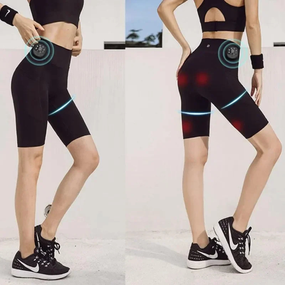 EMS Yoga Shorts – High Waist Muscle Stimulator