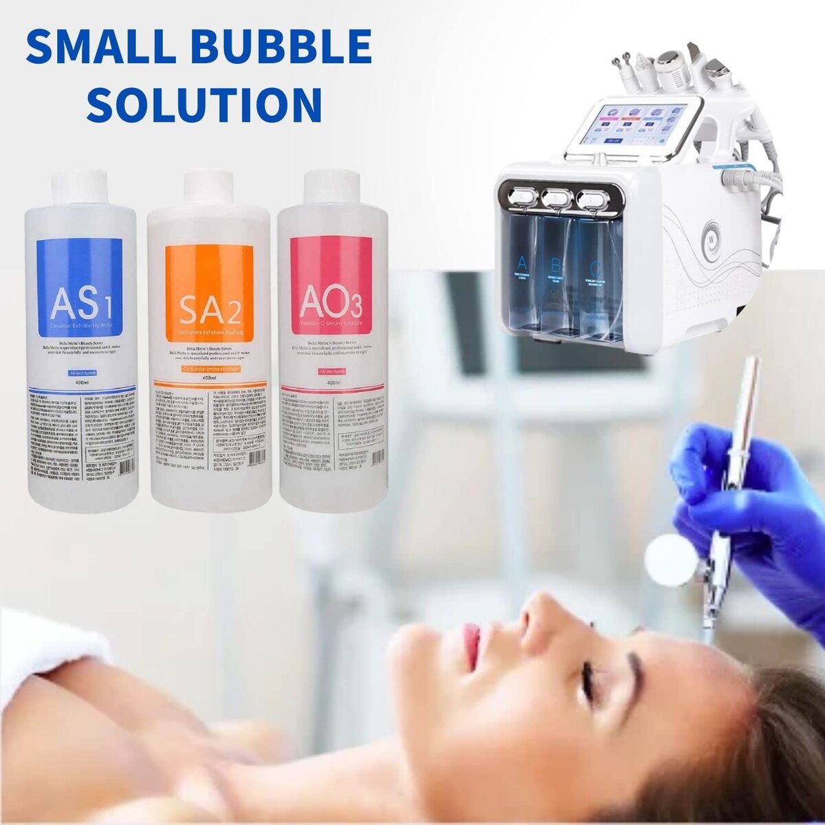 Facial Serum Kit – AS1 SA2 AO3 Aqua Peel Solutions for Hydra Machine