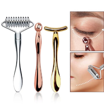4Pcs Metal Eye Cream Applicator Roller Face Lifting Massage