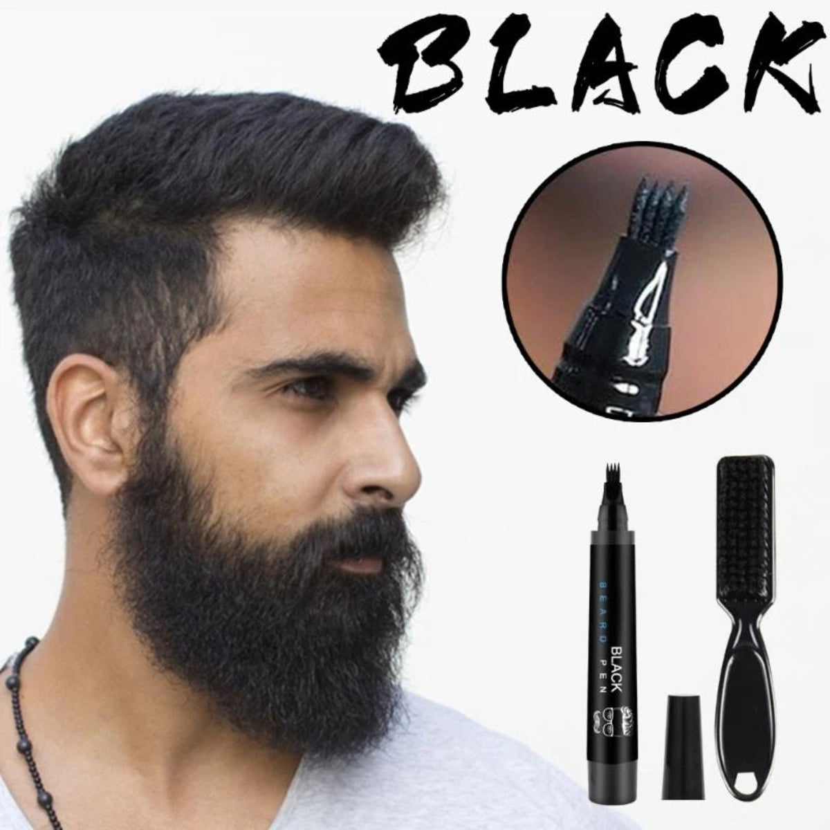 Beard Filling Pen with Brush – Waterproof Beard And Moustache Filler