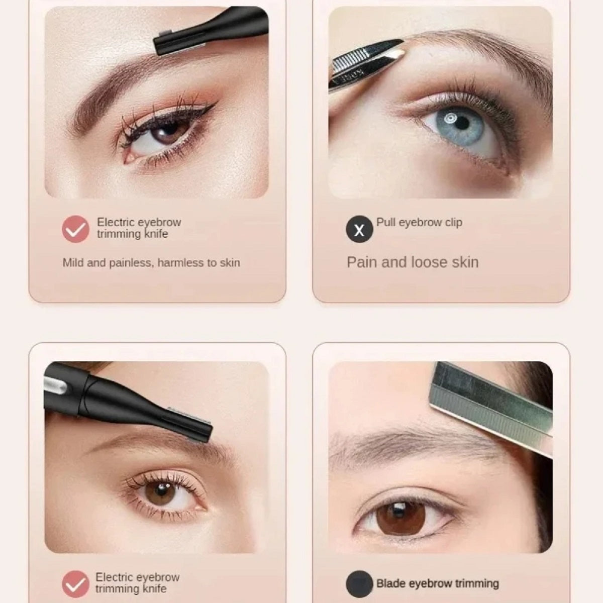 Mini Portable Electric Eyebrow Face Hair Trimmer