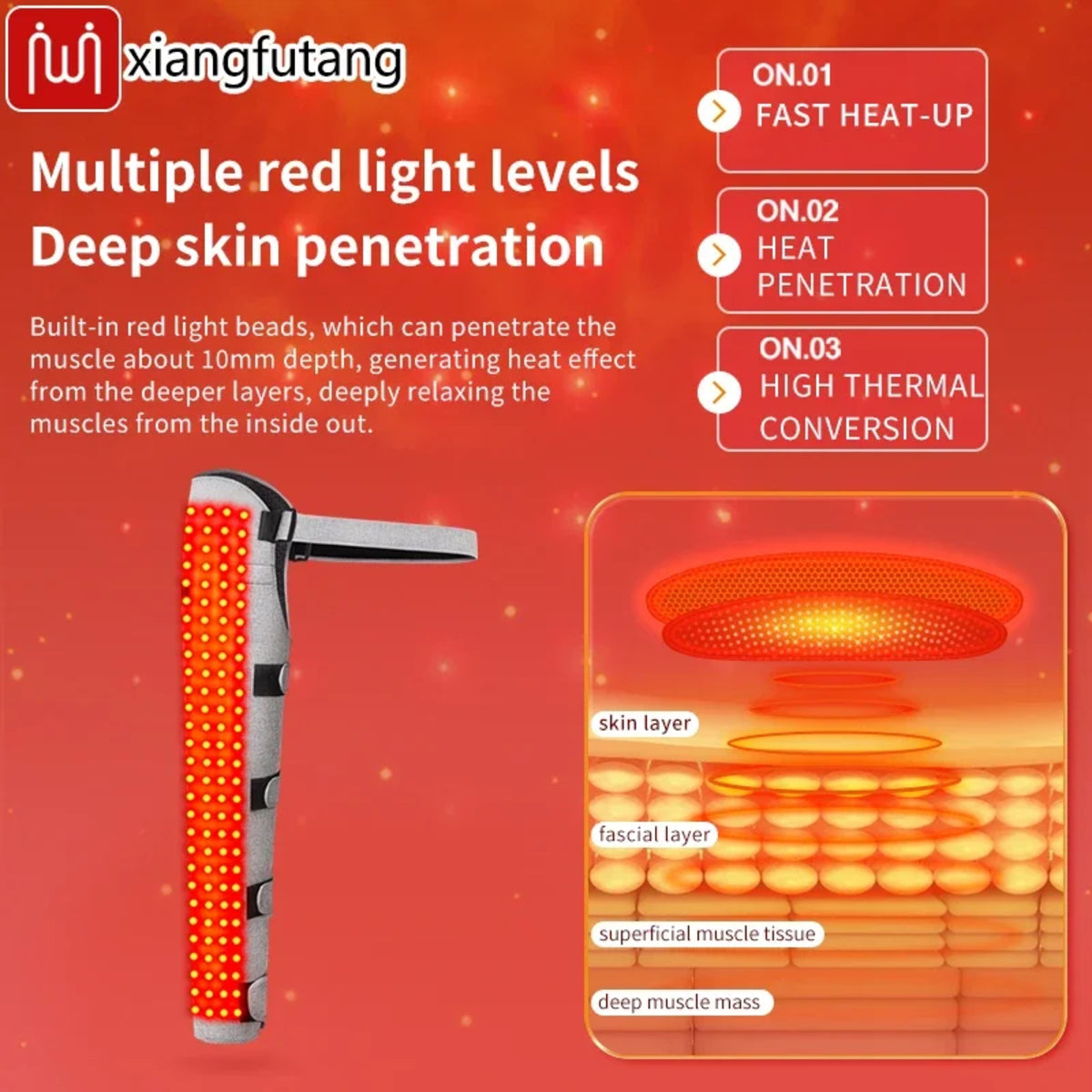 Heated Leg Warmer – Red Light Knee and Calf Therapy Pad for Pain Relief