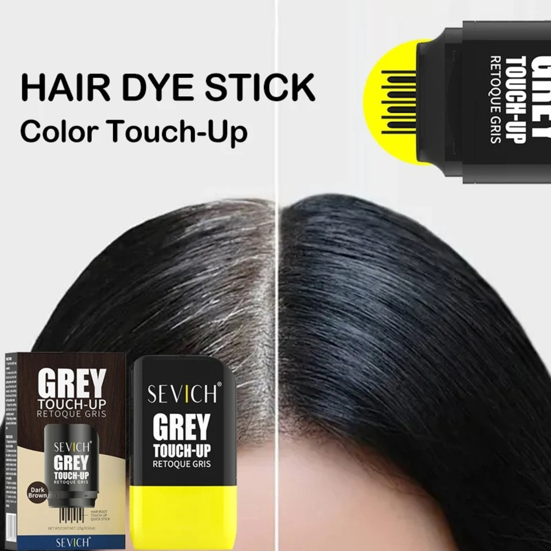 Hair Dye Stick – Temporary Waterproof Hair Colour Pen for Grey Roots