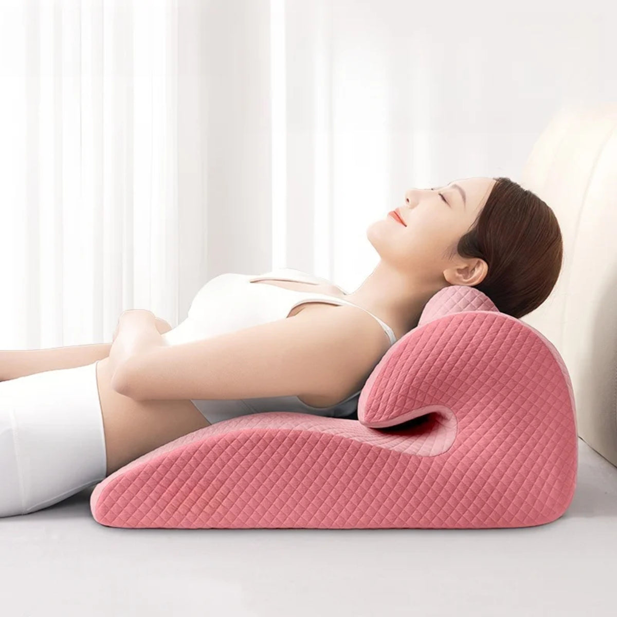 Memory Foam Bed Wedge Pillow – Back And Leg Support Cushion for Sleep Relief