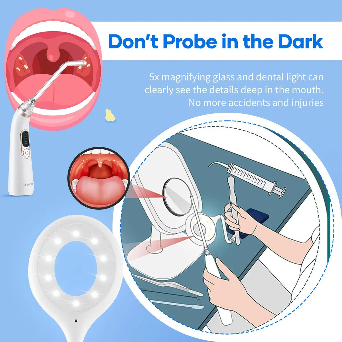 Tonsil Stone Removal Kit – 10-in-1 Mouth Vacuum with 5 Suction Modes