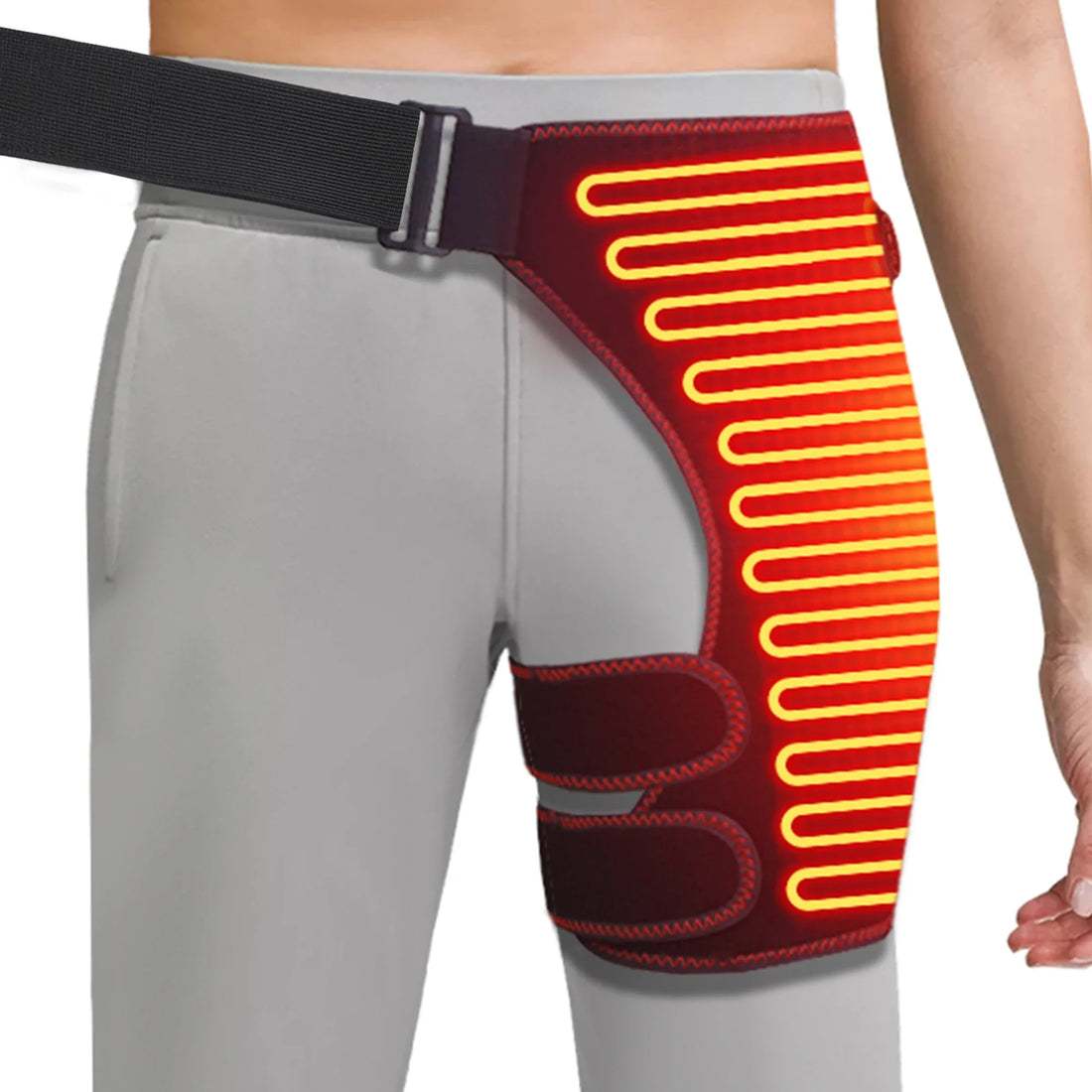 Heated Hip Support Brace – Electric Heat And Massage Pad