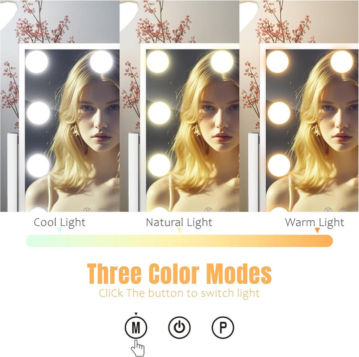 Hollywood Make-Up Mirror with Dimmable LED Bulbs