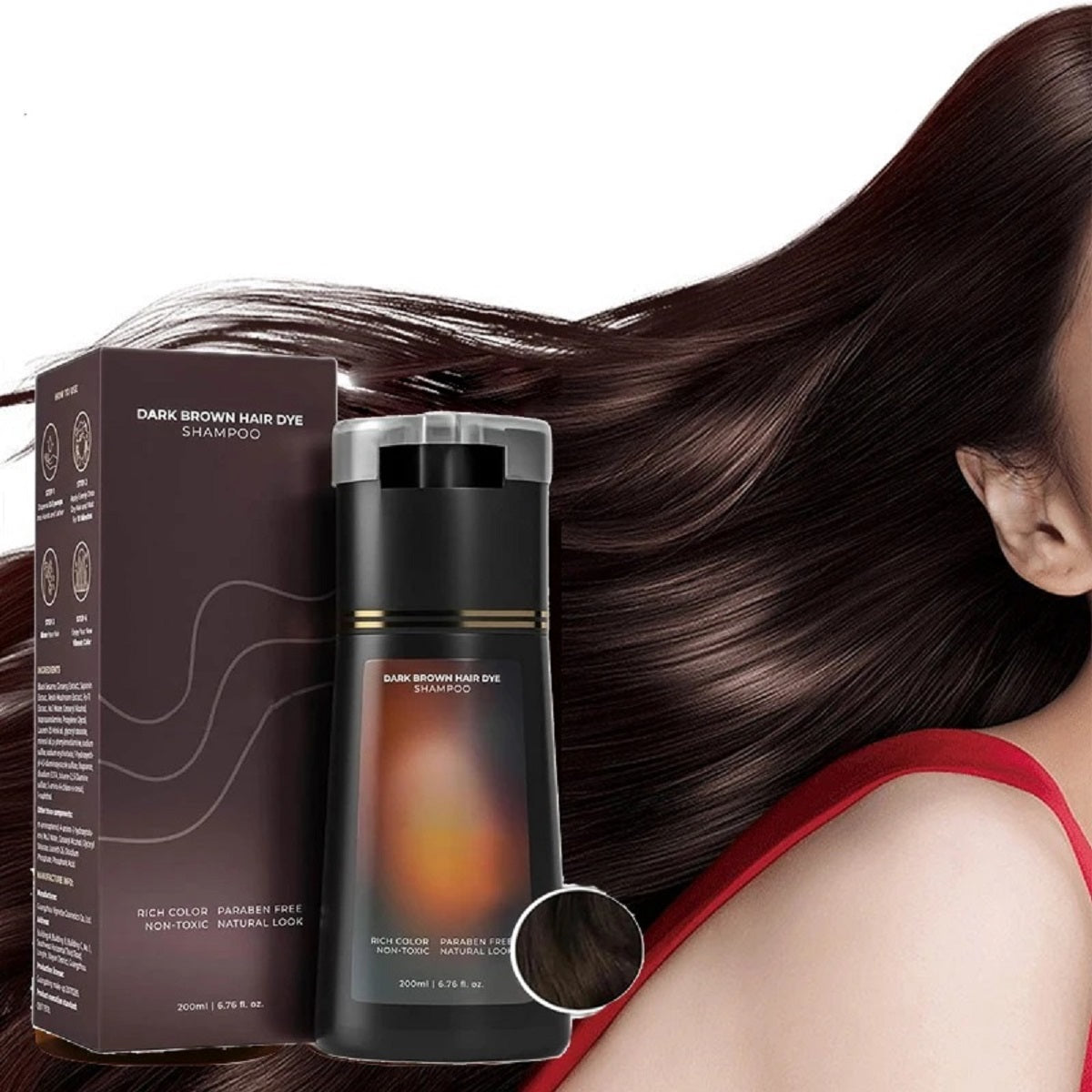 3-in-1 Hair Dye Shampoo – Natural Black Hair Colour