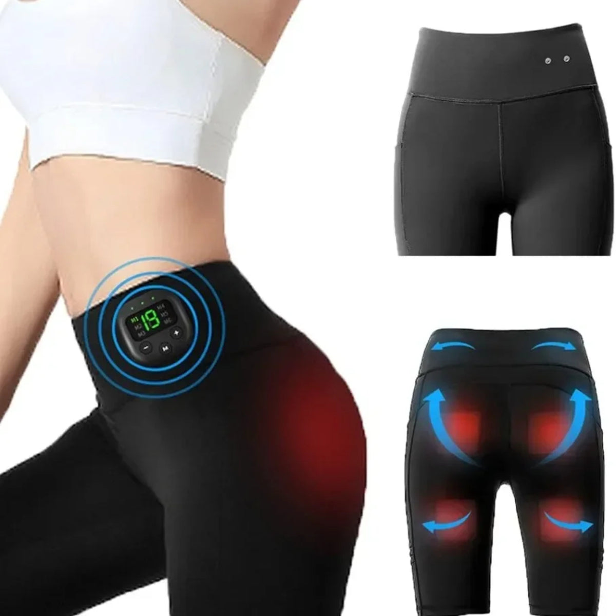 EMS Yoga Shorts – High Waist Muscle Stimulator