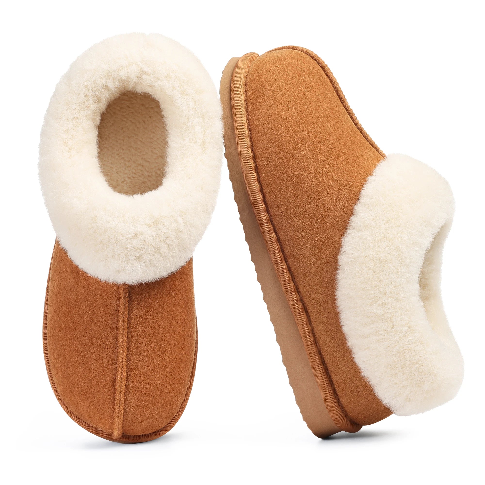 Fuzzy Winter Slippers – Plush Fur Slides for Indoor & Outdoor