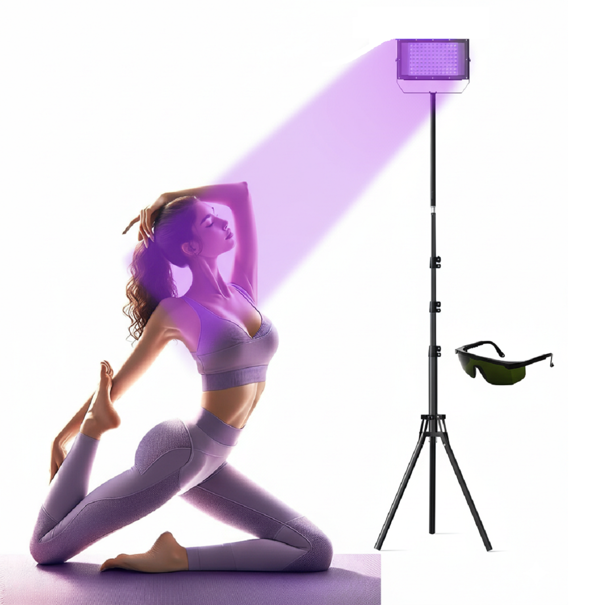 Ultraviolet Tanning Lamp – Tripod Blue Light Solarium for Skin Care