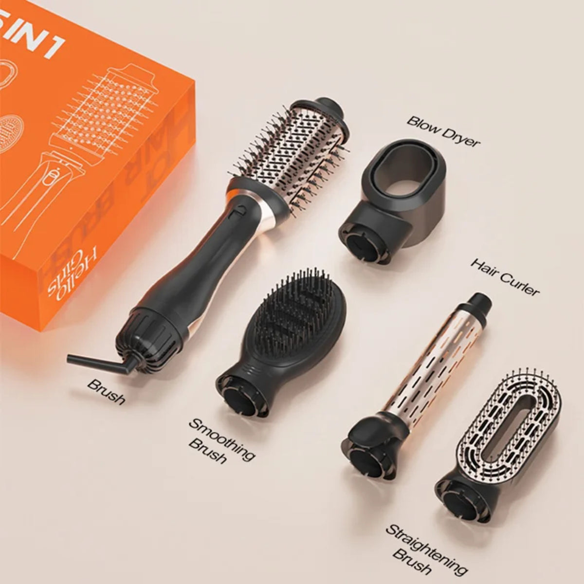 5-in-1 Hot Air Brush – Multifunctional Hair Styling And Blow Dry Tool