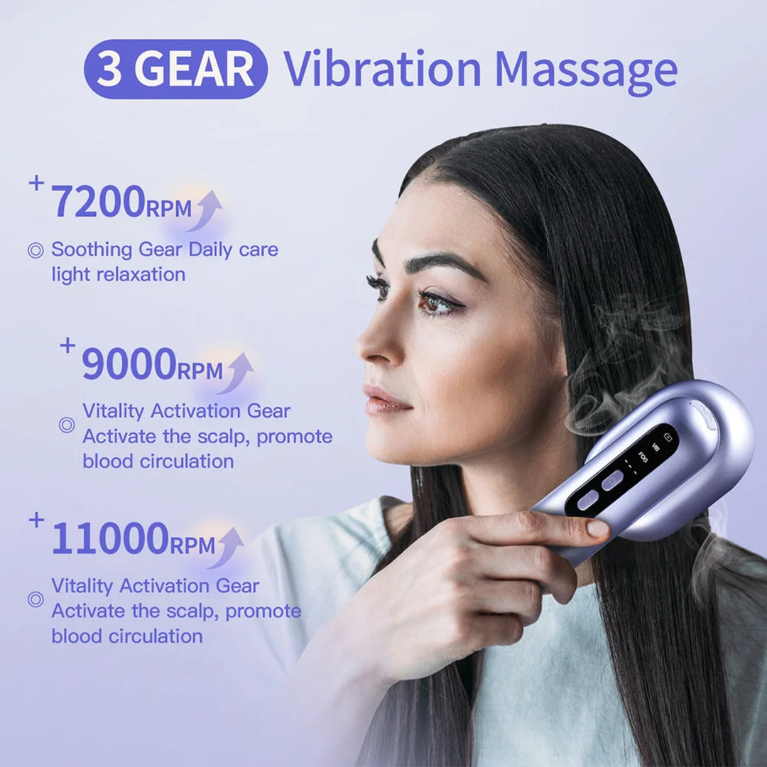 Hair Care Spray Massage Comb – Vibrating Scalp Massager and Oil Applicator Brush