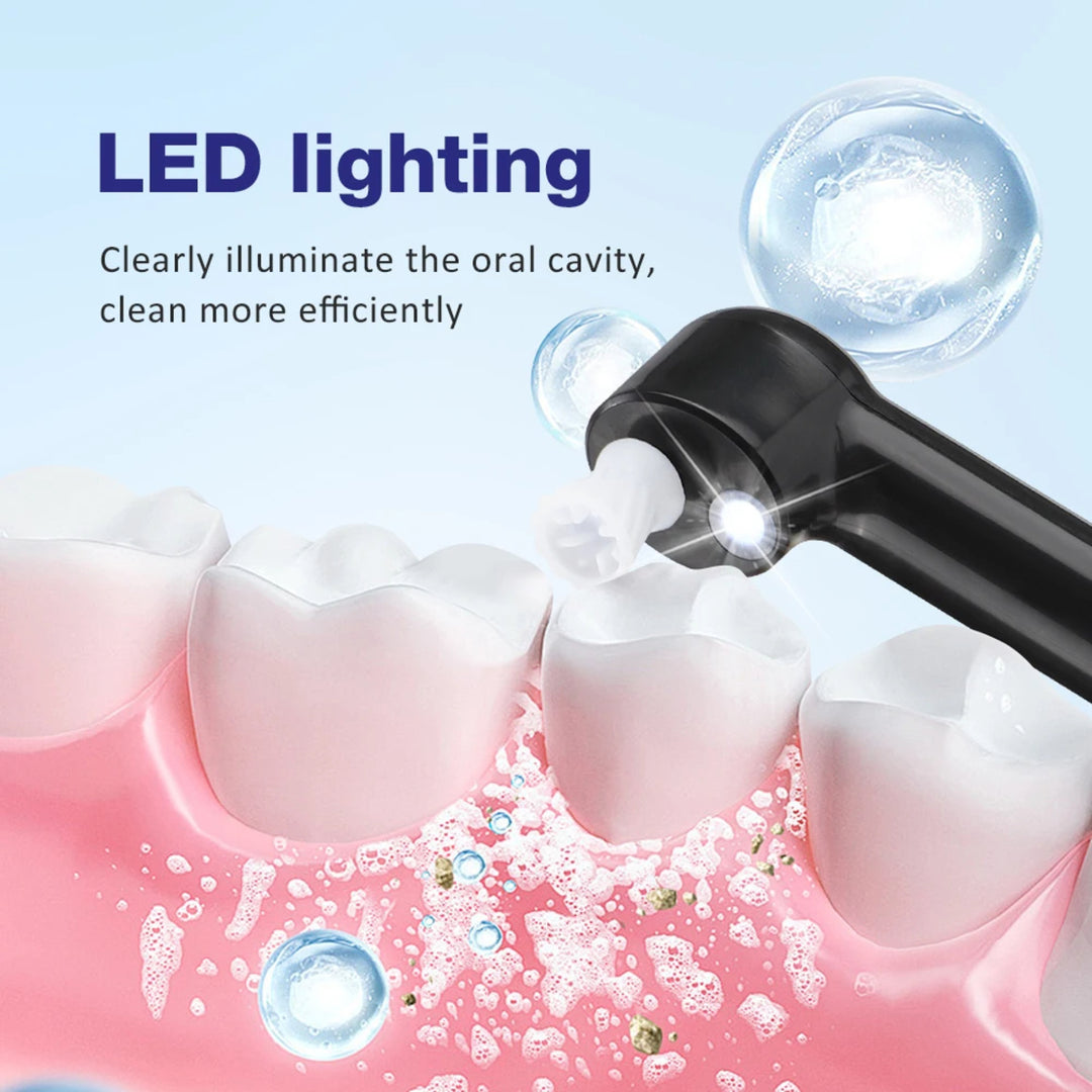 Electric Tooth Polisher Tartar Remover – 5 Replaceable Heads for Plaque and Whitening