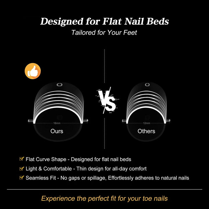 120-Pc Toe Nail Dual Forms – Full-Cover Gel Acrylic Extension Molds