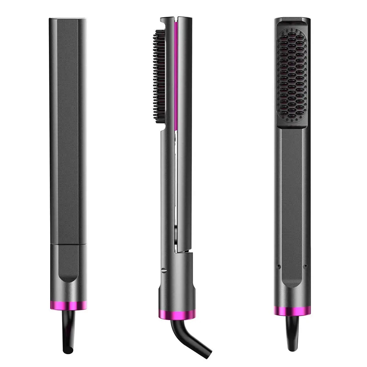 2 in 1 Ceramic Flat Iron Hair Straightener And Hot Brush
