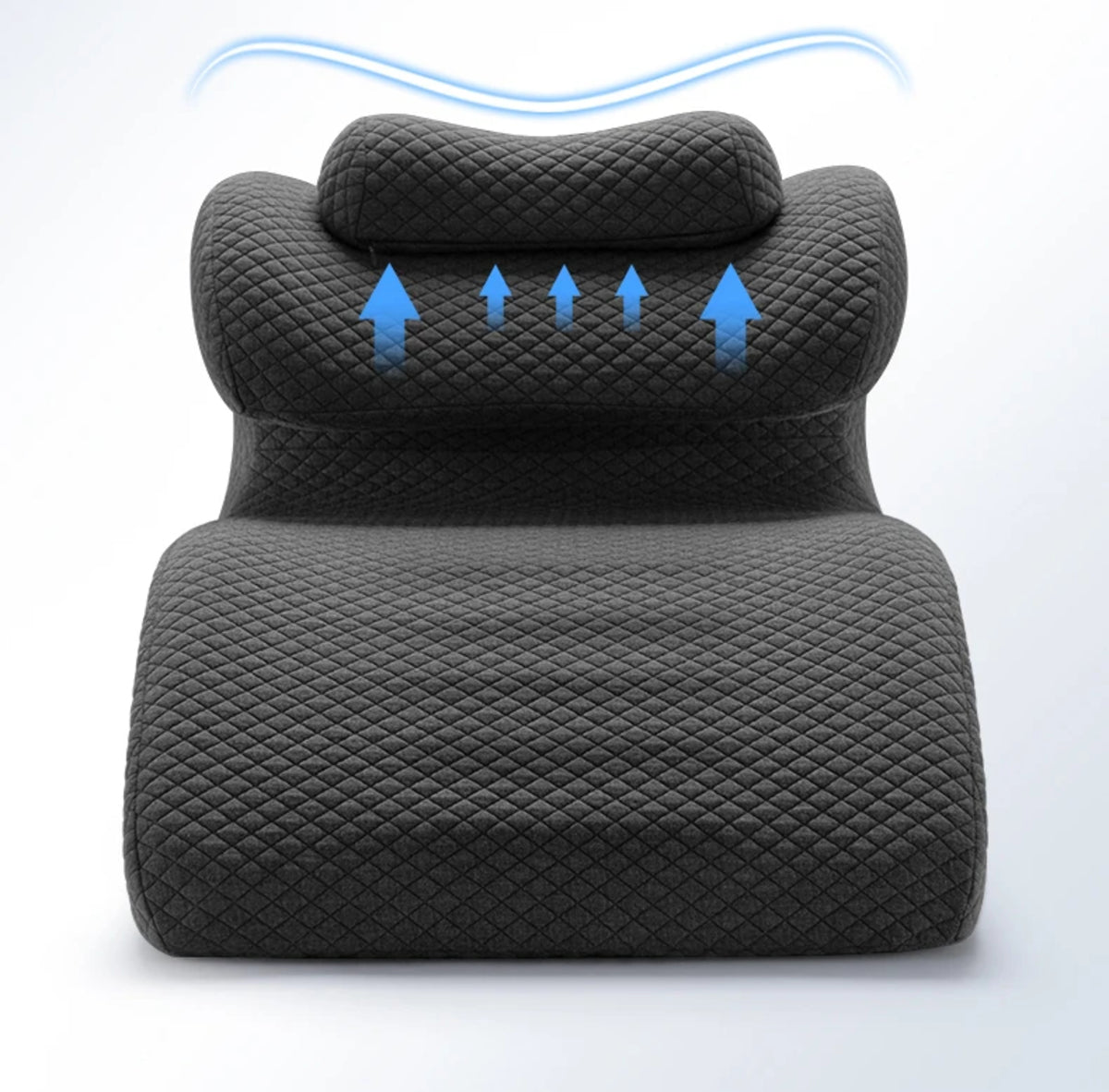 Memory Foam Bed Wedge Pillow – Back And Leg Support Cushion for Sleep Relief