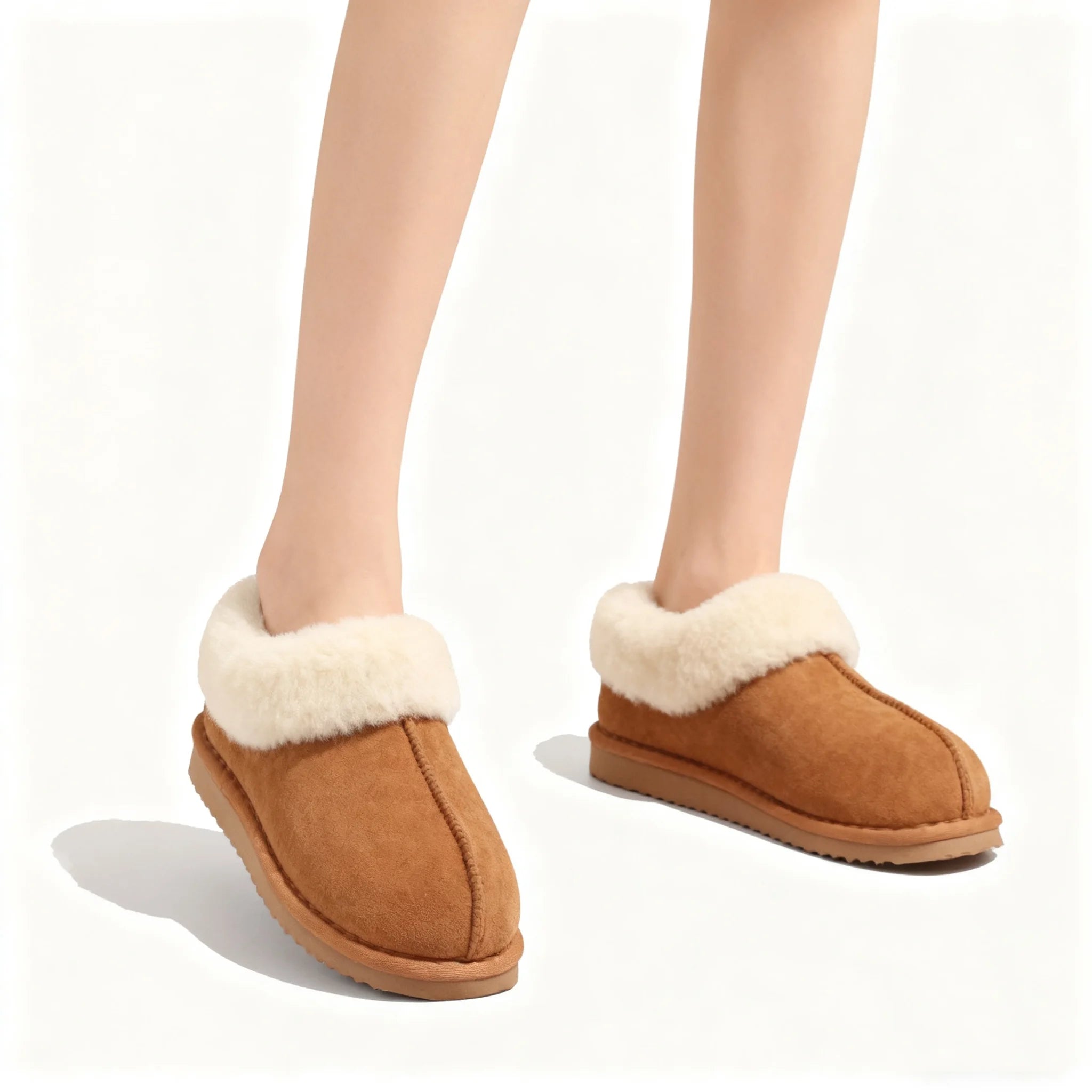 Fuzzy Winter Slippers – Plush Fur Slides for Indoor & Outdoor