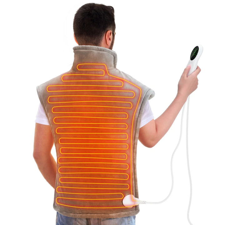 Electric Heated Shawl – 3-Level Neck Back and Waist Warmer