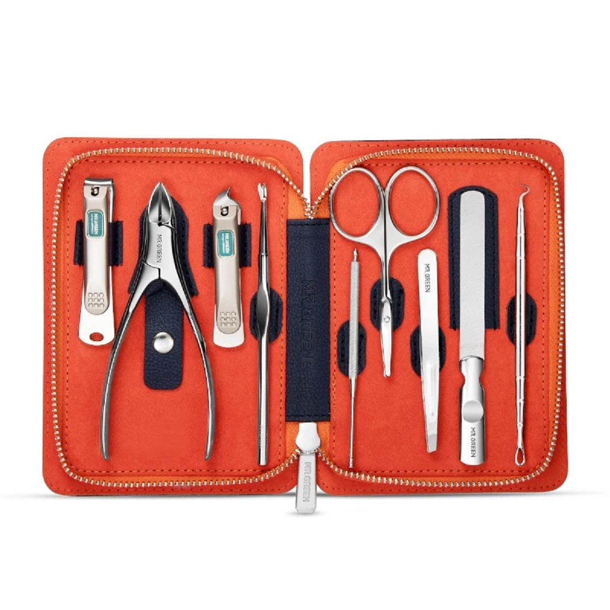 9-in-1 Professional Nail Clippers With Leather Case Manicure Set