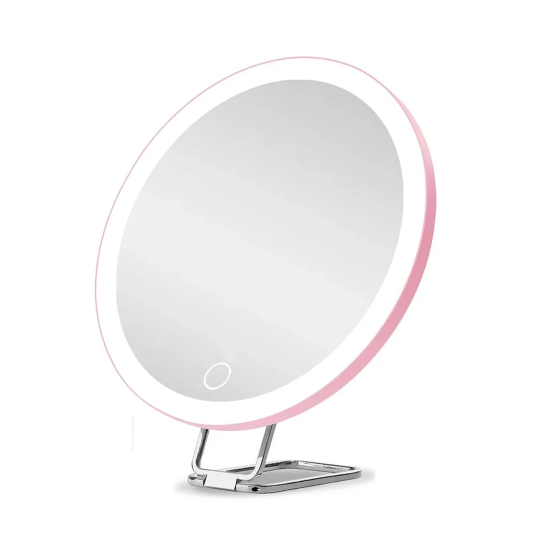 LED Magnifying Make-Up Mirror – 360° Adjustable Suction Cup Foldable