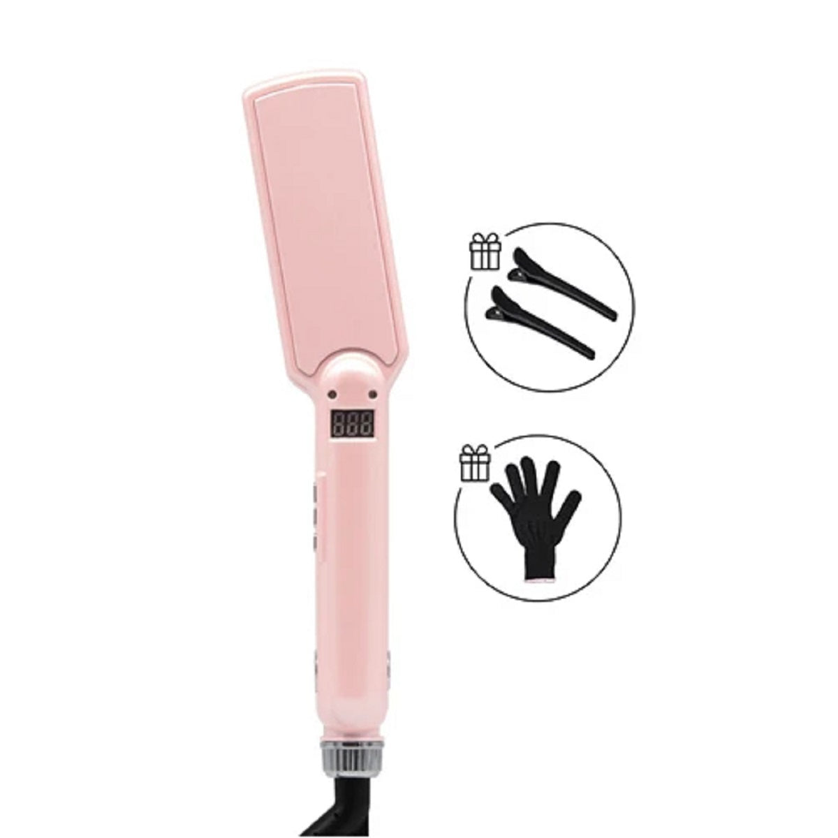 Professional Titanium Flat Iron – 2-in-1 Hair Straightener And Curler