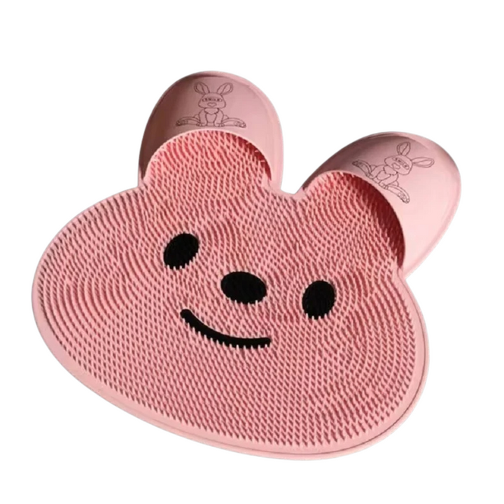 Silicone Rabbit Foot Bath Mat – Anti-Slip Massage and Scrubbing Shower Floor Mat