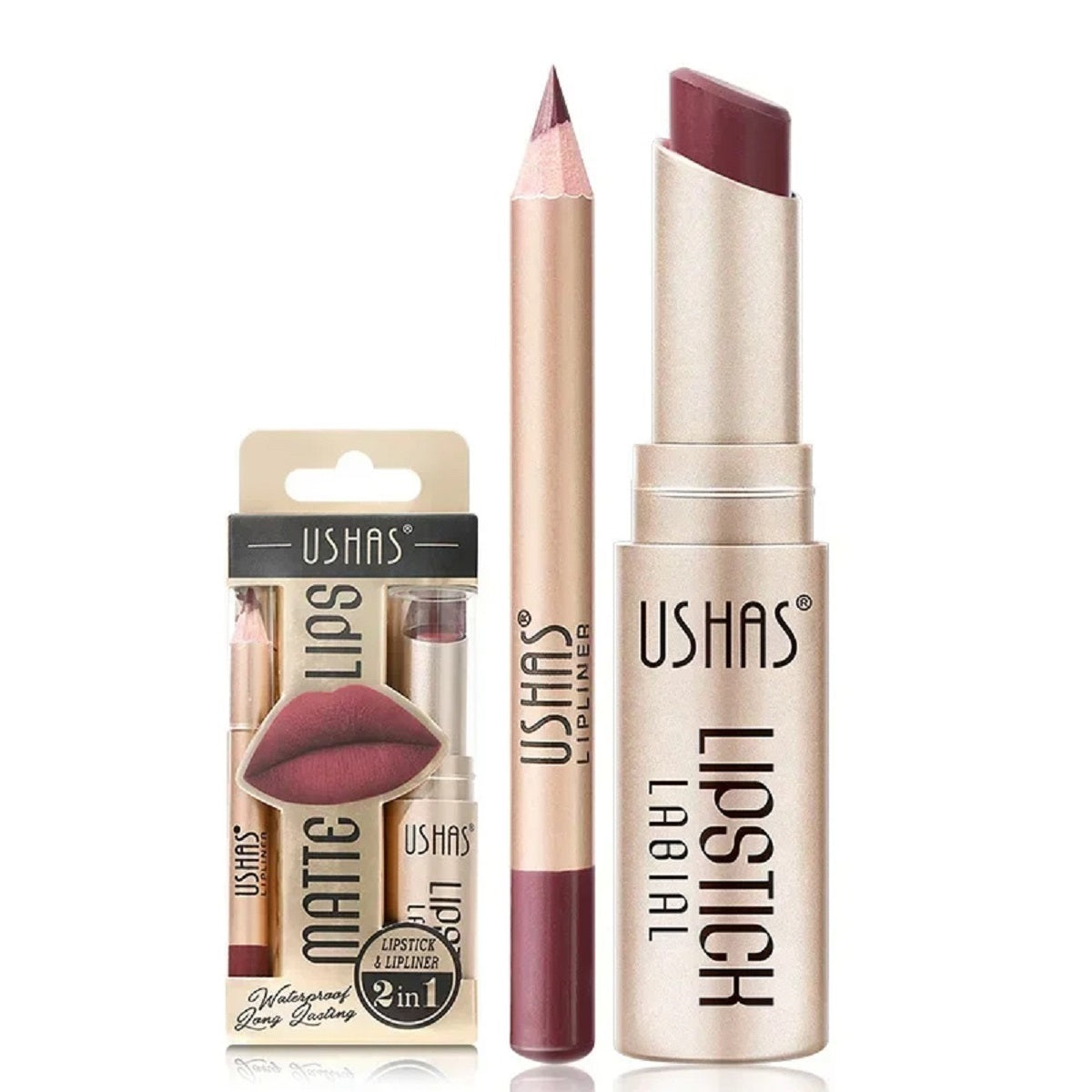 2-in-1 Matte Lipstick And Lip Liner Set