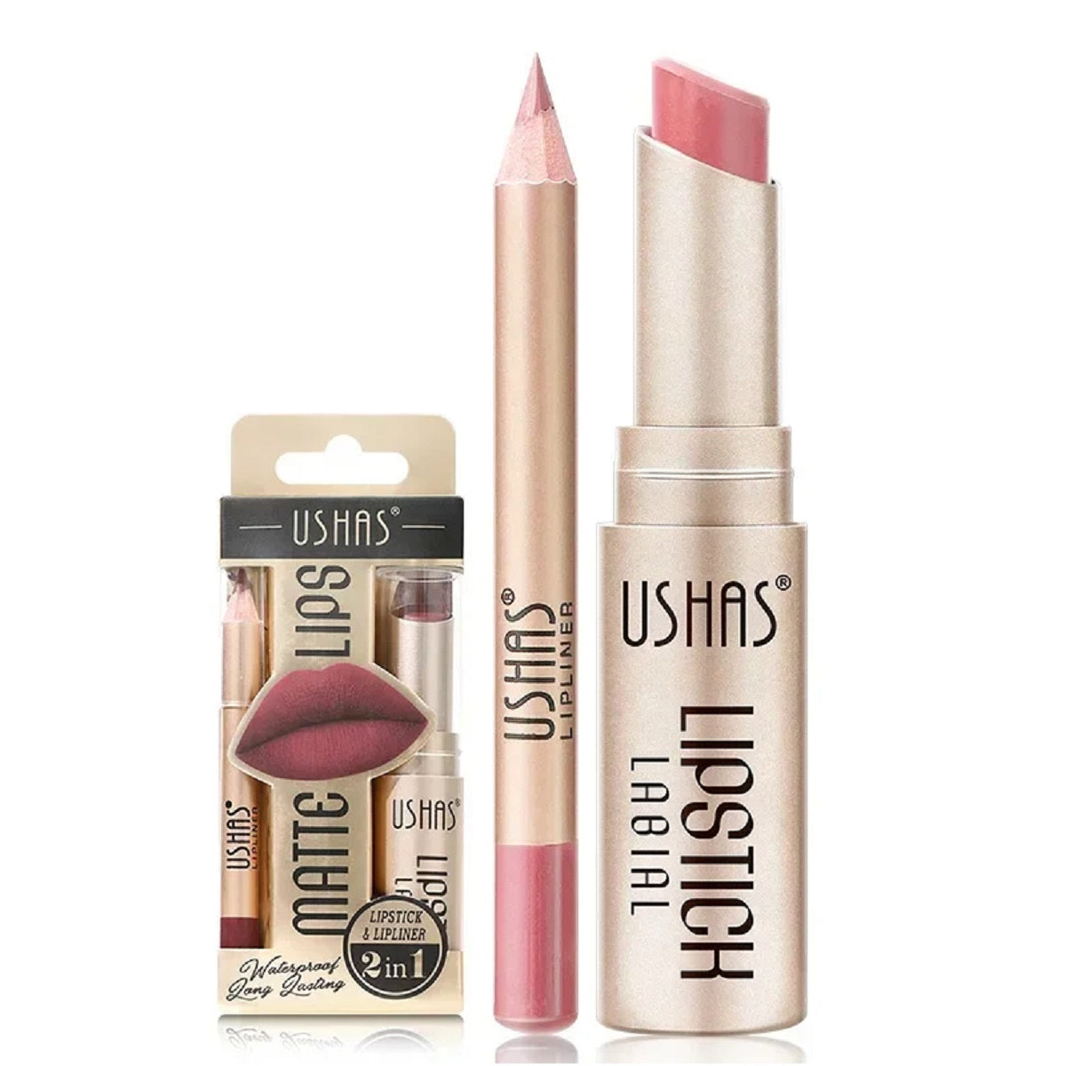 2-in-1 Matte Lipstick And Lip Liner Set