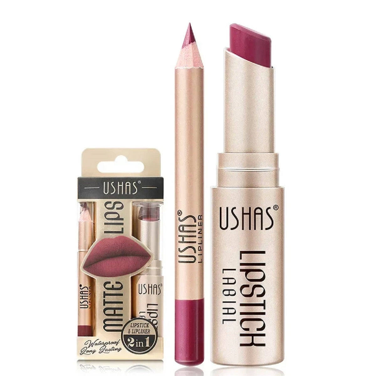 2-in-1 Matte Lipstick And Lip Liner Set
