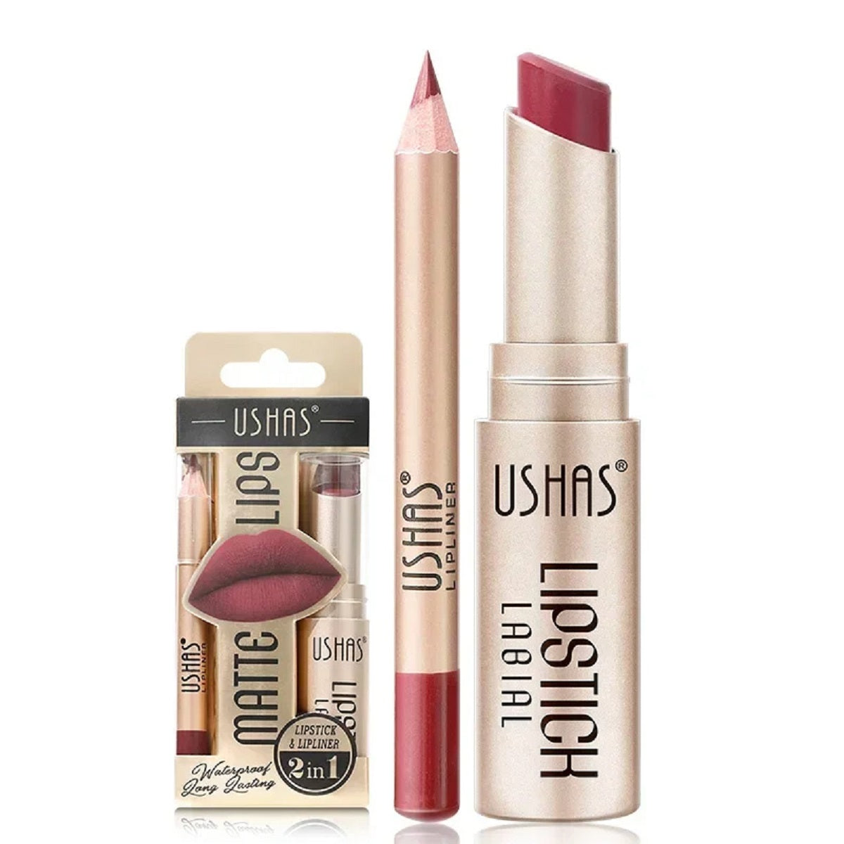 2-in-1 Matte Lipstick And Lip Liner Set