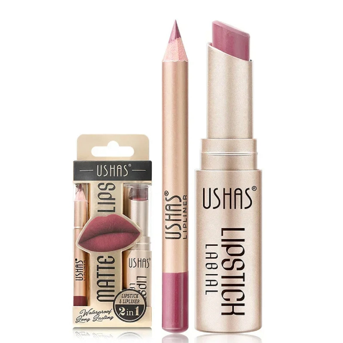 2-in-1 Matte Lipstick And Lip Liner Set