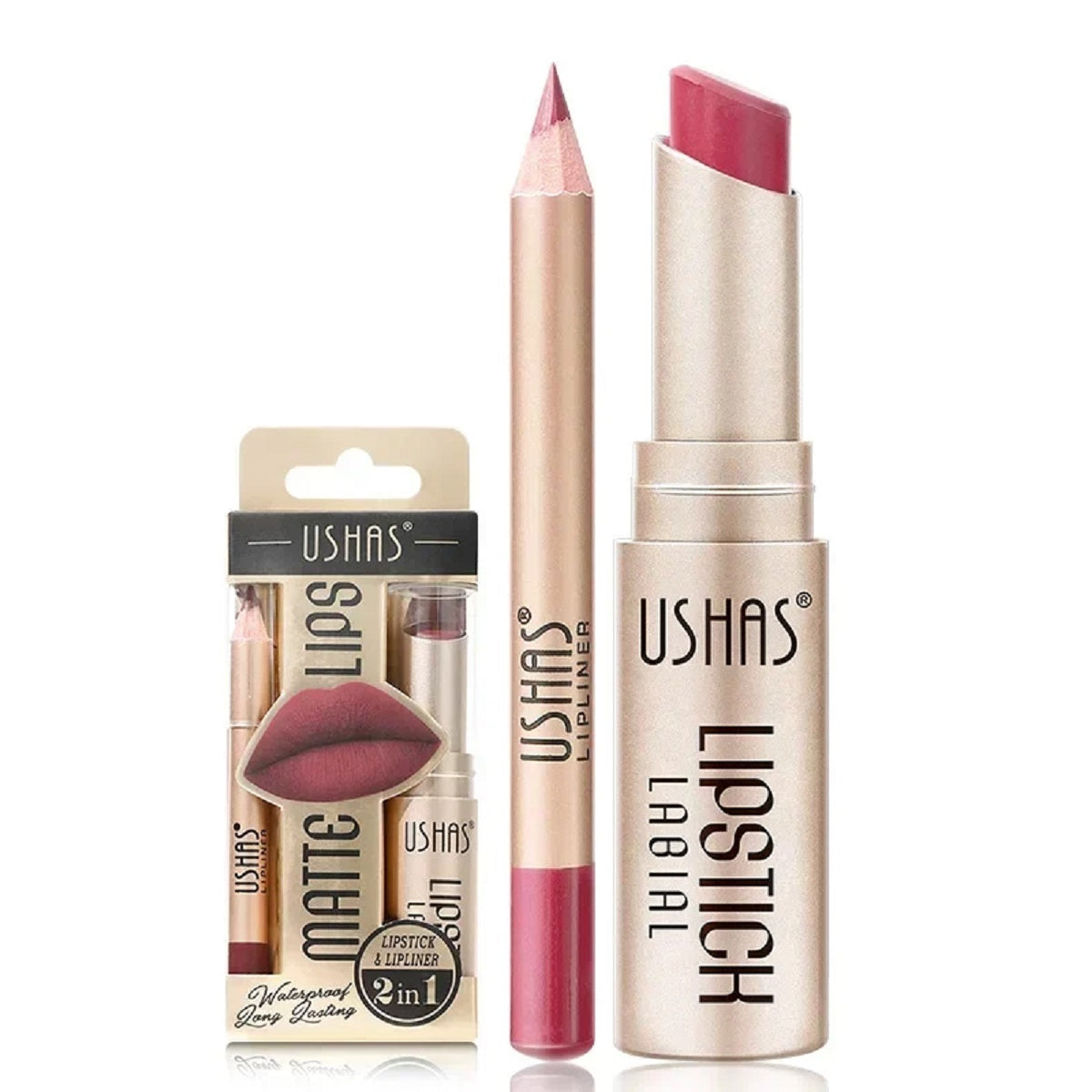 2-in-1 Matte Lipstick And Lip Liner Set