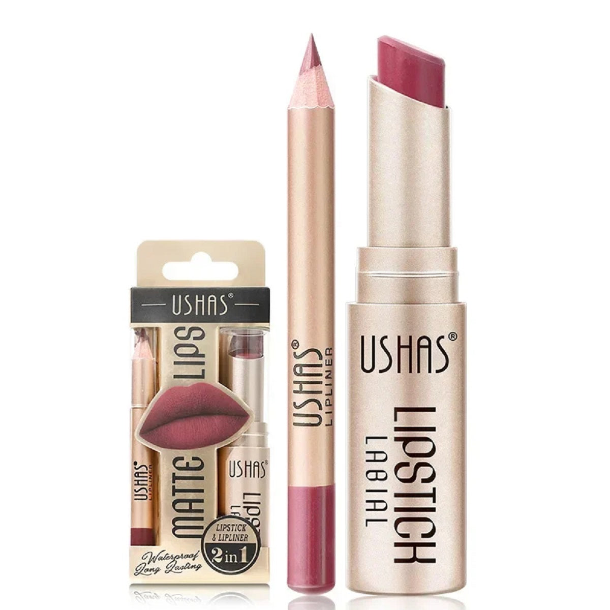 2-in-1 Matte Lipstick And Lip Liner Set
