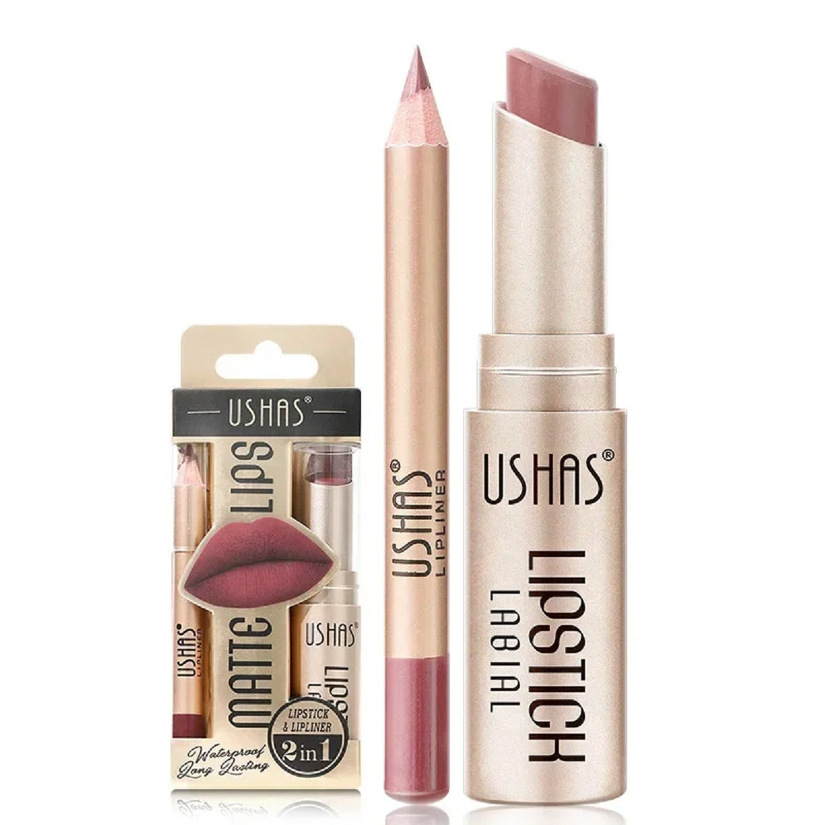 2-in-1 Matte Lipstick And Lip Liner Set