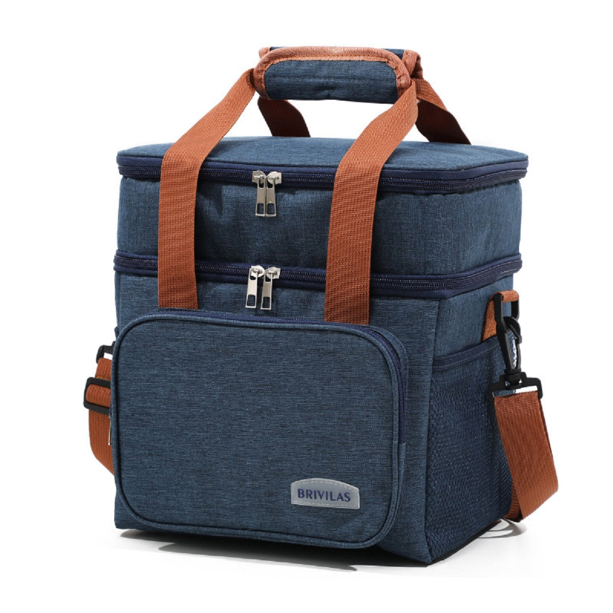 Large Capacity Double Layer Crosbody Lunch Bag