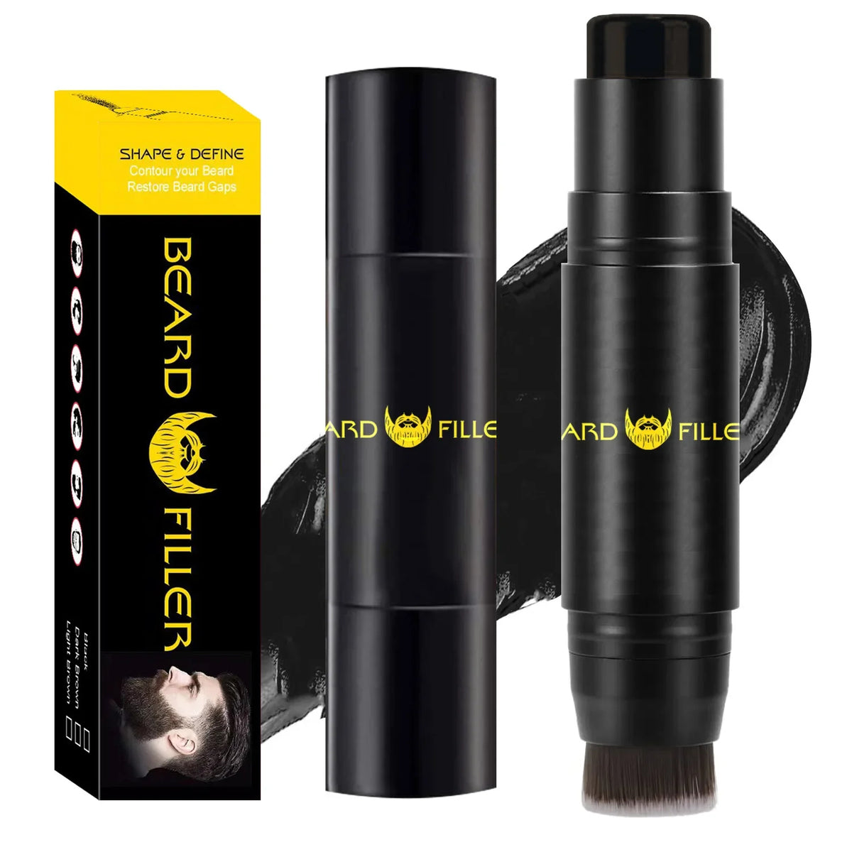 Beard Filler Pen and Brush – Waterproof Beard Moustache Enhancer