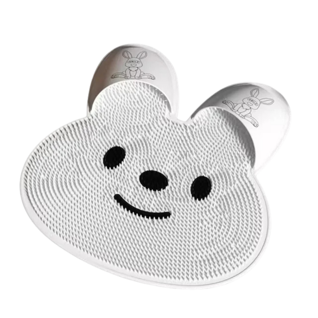 Silicone Rabbit Foot Bath Mat – Anti-Slip Massage and Scrubbing Shower Floor Mat
