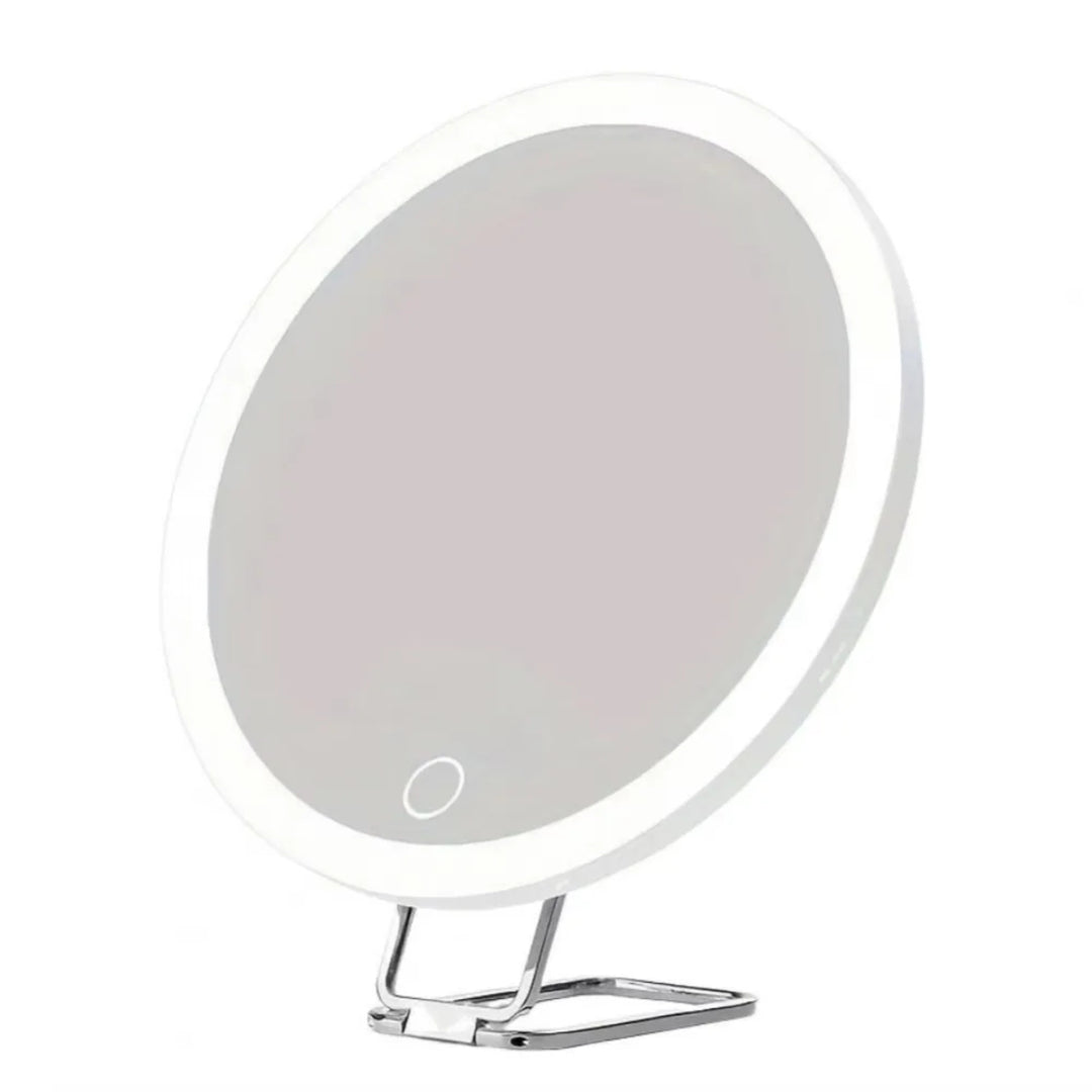 LED Magnifying Make-Up Mirror – 360° Adjustable Suction Cup Foldable