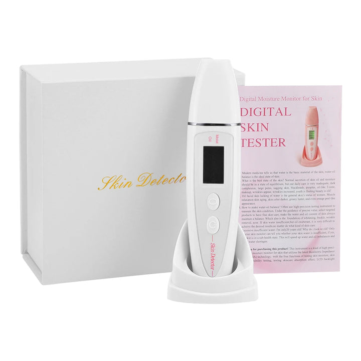 Portable Skin Analyzer – Digital Moisture Oil Tester for Face Care Diagnostics