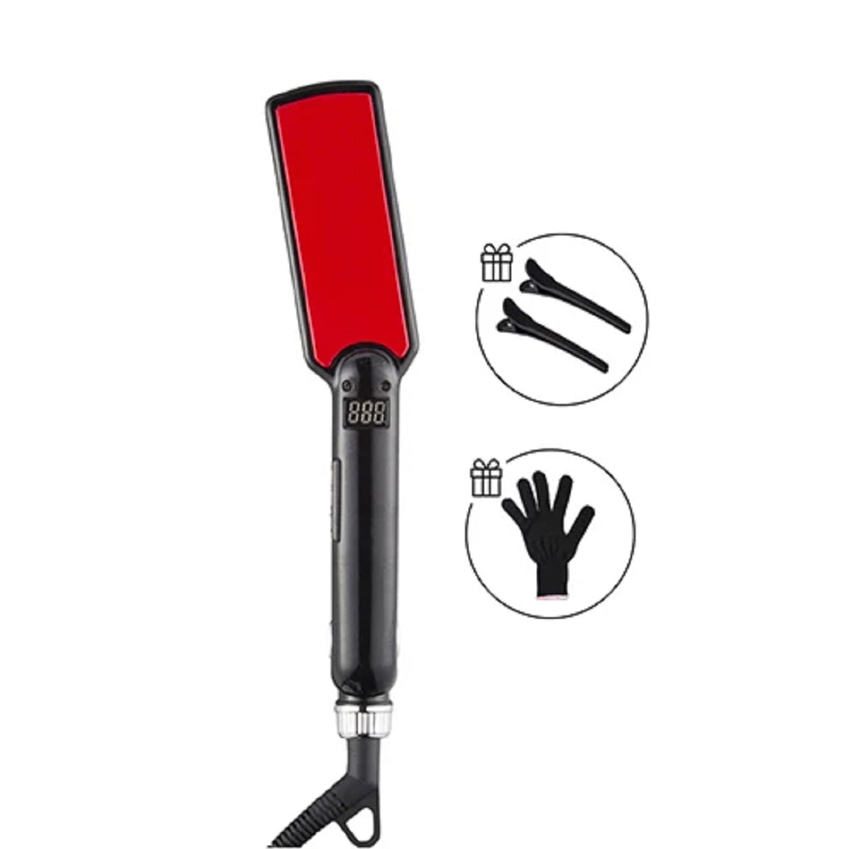 Professional Titanium Flat Iron – 2-in-1 Hair Straightener And Curler