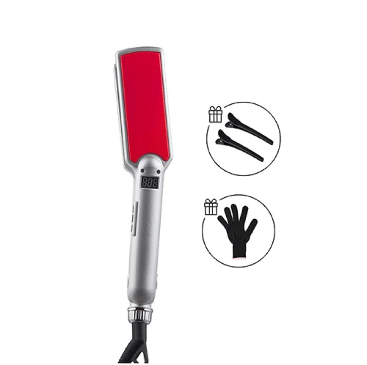 Professional Titanium Flat Iron – 2-in-1 Hair Straightener And Curler